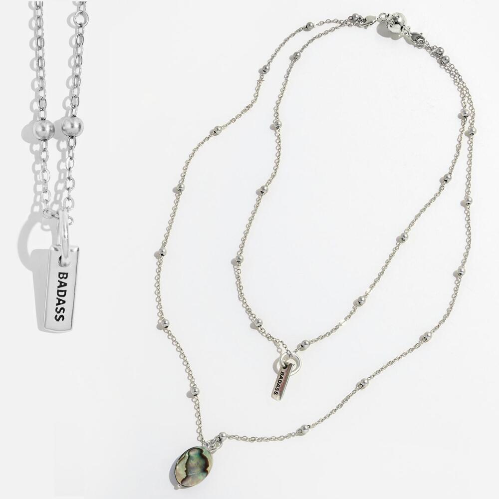 NEW KATIA DESIGNS women's badass dainty necklace in silver
